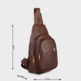  Balo Yuumy ( Thời trang nam,nữ - Balo đeo chéo da YBAC2N ) màu nâu 