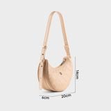  Túi Yuumy ( Thời trang nữ size 21 - Túi đeo chéo da Seasand YN240K ) màu kem 