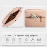  Túi đeo chéo da nữ họa tiết chần chỉ gợn sóng Yuumy Seasand YN130K Màu kem 