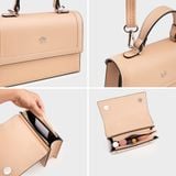  Túi Yuumy ( Thời trang nữ nắp gập dáng vuông size 22 - Túi đeo chéo da Seasand YN197XN ) - Xanh ngọc 