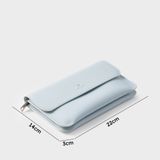  Ví Yuumy ( Thời trang nữ dáng ngang kèm dây đeo chéo - Ví da Seasand YV112XA ) - Xanh nhạt 