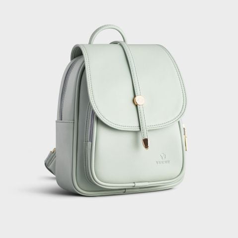  Balo Yuumy ( Thời trang nữ nắp gập - Balo da Seasand YBA48XN ) màu xanh ngọc 