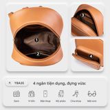  Balo Yuumy ( Thời trang nữ cỡ trung chần chỉ - Balo da Seasand  YBA35D ) màu đen 