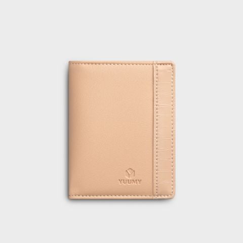 Ví da nữ cầm tay mini dáng đứng gập đôi tiện dụng Yuumy Seasand YV96K màu kem