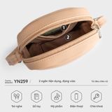  Túi Yuumy ( Thời trang nữ mini dáng đứng - Túi đeo chéo da Seasand YN259K ) - Kem 
