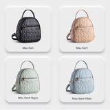  Balo Yuumy ( Thời trang nữ cỡ trung - Balo da YBA60XA ) Màu xanh nhạt 