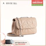  Túi Yuumy ( Thời trang nữ size 23 - Túi đeo chéo da YN212K ) - Kem 