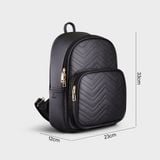  Balo Yuumy ( Thời trang nữ đựng vừa A4 - Balo da Seasand YBA57D ) Màu đen 