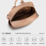  Balo Yuumy ( Thời trang nữ cỡ trung - Balo da Verein YBA69K ) màu kem 