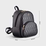  Balo Yuumy ( Thời trang nữ cỡ trung - Balo da Seasand YBA66D ) Màu đen 