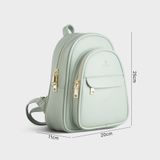  Balo Yuumy ( Thời trang nữ cỡ trung - Balo da YBA51XN  ) màu xanh ngọc 