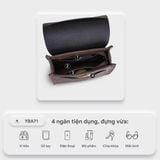  Balo Yuumy ( Thời trang nữ cỡ trung - Balo da Seasand YBA71N ) Màu nâu 