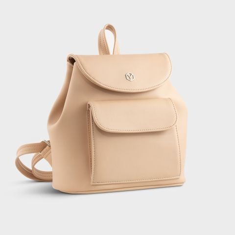 Balo da nữ nắp gập thời trang Yuumy Seasand YBA103K màu kem