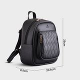  Balo Yuumy ( Thời trang nữ cỡ trung - Balo da Seasand YBA79D ) màu đen 