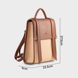  Balo Yuumy ( Thời trang nữ phối màu cỡ trung - Balo da Bergen YBA107K ) - Kem 