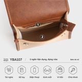  Balo Yuumy ( Thời trang nữ phối màu cỡ trung - Balo da Bergen YBA107D ) - Đen 