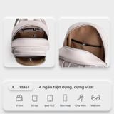  Balo da nữ trần chỉ họa tiết Yuumy Seasand YBA61XN Màu xanh ngọc 