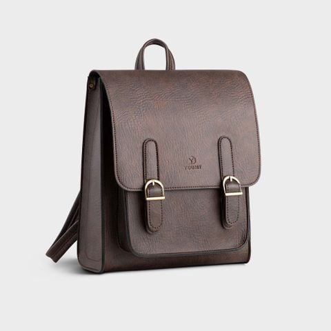  Balo Yuumy ( Thời trang nữ cỡ trung - Balo da Bergen YBA47N ) màu nâu 
