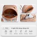  Balo Yuumy ( Thời trang nữ cỡ trung - Balo da YBA60XA ) Màu xanh nhạt 