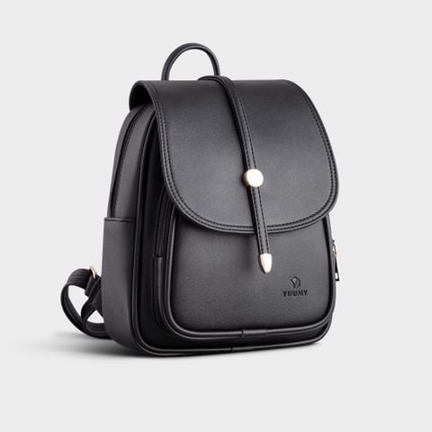  Balo Yuumy ( Thời trang nữ nắp gập - Balo da Seasand YBA48D ) màu đen 