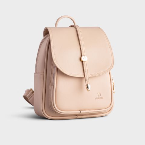  Balo Yuumy ( Thời trang nữ nắp gập - Balo da Seasand YBA48K ) màu kem 