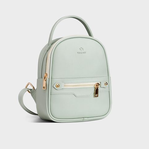  Balo Yuumy ( Thời trang nữ mini phối khóa - Balo da  YBA25XN ) Xanh ngọc 
