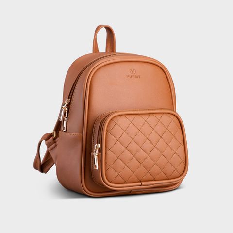  Balo Yuumy ( Thời trang nữ cỡ trung chần chỉ - Balo da Seasand YBA35B ) màu bò 