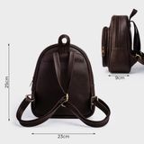  Balo Yuumy ( Thời trang nữ cỡ trung - Balo da YBA4N ) màu nâu 