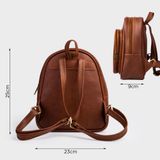  Balo Yuumy ( Thời trang nữ cỡ trung - Balo da YBA4BD ) màu bò đậm 