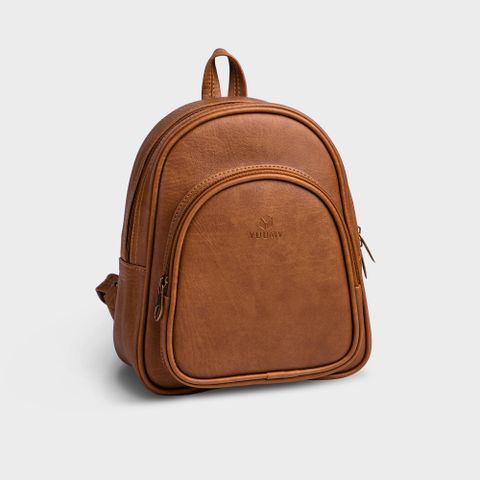  Balo Yuumy ( Thời trang nữ cỡ trung - Balo da YBA4BN ) màu bò nhạt 