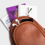  Balo Yuumy ( Thời trang nữ cỡ trung - Balo da YBA4N ) màu nâu 