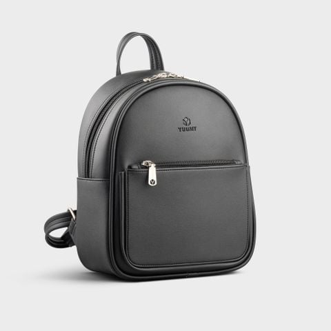 Balo Yuumy (Thời trang nữ vừa A5 - Balo da Seasand YBA106D) màu đen