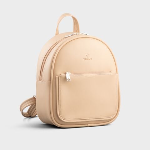 Balo Yuumy (Thời trang nữ vừa A5 - Balo da Seasand YBA106K) màu kem