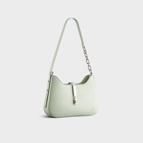 Túi xách nhỏ da nữ phối khóa trang trí Yuumy Seasand YN205XN màu xanh ngọc