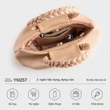  Túi Yuumy ( Thời trang nữ kiểu đám mây size 22  - Túi đeo chéo da Seasand YN257D ) - Đen 