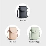  Túi Yuumy ( Thời trang nữ basic - Túi đeo chéo da Seasand YN216XN ) - Xanh ngọc 