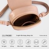  Túi Yuumy ( Thời trang nữ size 11 - Túi đeo chéo da Verein YN180T ) màu trắng 
