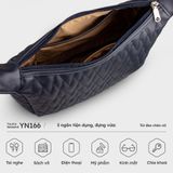  Túi đeo chéo da nữ tote chần chỉ cỡ lớn Yuumy Seasand YN166X Màu xanh navy 