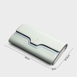 Ví Yuumy ( Thời trang nữ dáng dài phối màu - Ví da Seasand YV65XN ) Màu xanh ngọc 