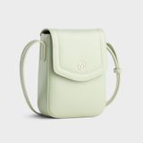  Túi Yuumy ( Thời trang nữ nắp gập đựng điện thoại dáng hộp - Túi đeo chéo da Seasand YN262XN ) - Xanh ngọc 