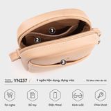  Túi Yuumy ( Thời trang nữ đựng điện thoại - Túi đeo chéo da Seasand YN237K ) - Kem 