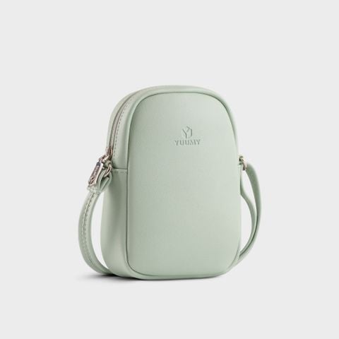Túi đeo chéo da nữ dáng đứng bo tròn góc thời trang Yuumy Seasand YN259XN màu xanh ngọc