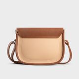  Túi Yuumy ( Thời trang nữ phối nắp gập size 21 - Túi đeo chéo da Bergen YN273D ) - Đen 