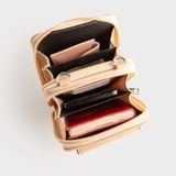  Túi Yuumy ( Thời trang nữ phối ngăn nắp gập mini - Túi đeo chéo da Seasand YN245HD ) - Hồng đất 