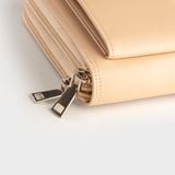  Túi Yuumy ( Thời trang nữ phối ngăn nắp gập mini - Túi đeo chéo da Seasand YN245XN ) - Xanh ngọc 