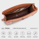  Túi Yuumy ( Thời trang nữ size 21 - Túi đeo chéo da Seasand YN242N ) - Nâu 
