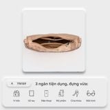  Túi Yuumy ( Thời trang nữ size 22 - Túi đeo chéo da Seasand YN159HD ) Màu hồng đất 