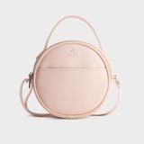  Túi Yuumy ( Thời trang nữ dáng tròn phối ngăn size 18 - Túi đeo chéo da Seasand YN261HA ) - Hồng dâu 