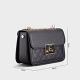  Túi Yuumy ( Thời trang nữ size 17 - Túi đeo chéo da Seasand YN147D ) Màu đen 