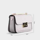  Túi Yuumy ( Thời trang nữ size 17 - Túi đeo chéo da Seasand YN147XM ) Màu xám 